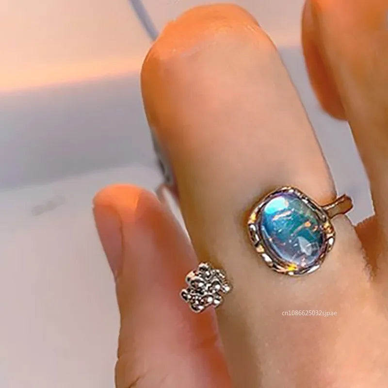 Cute Sweet Fashion Ring for Women Hip Hop Irregular Stone Rings Butterfly Animal Shape Finger Rings Vintage Ring for Women