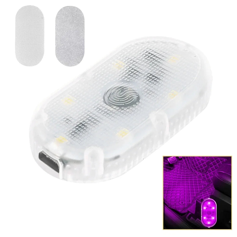 Car Interior LED Night Lighting Under Cabinet Light Touch Sensor Reading Lamp LED Book Lights USB Rechargeable Car Door Light
