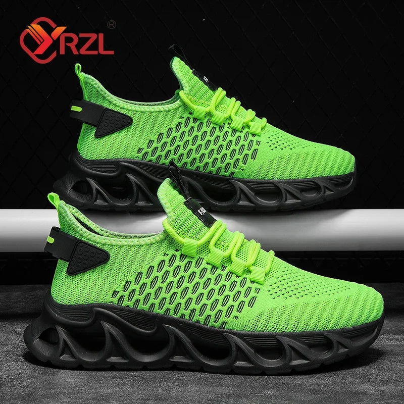 YRZL Men's Lightweight Mesh Running Shoes Casual Sneakers Summer Comfortable Athletic Jogging Running Shoes for Men