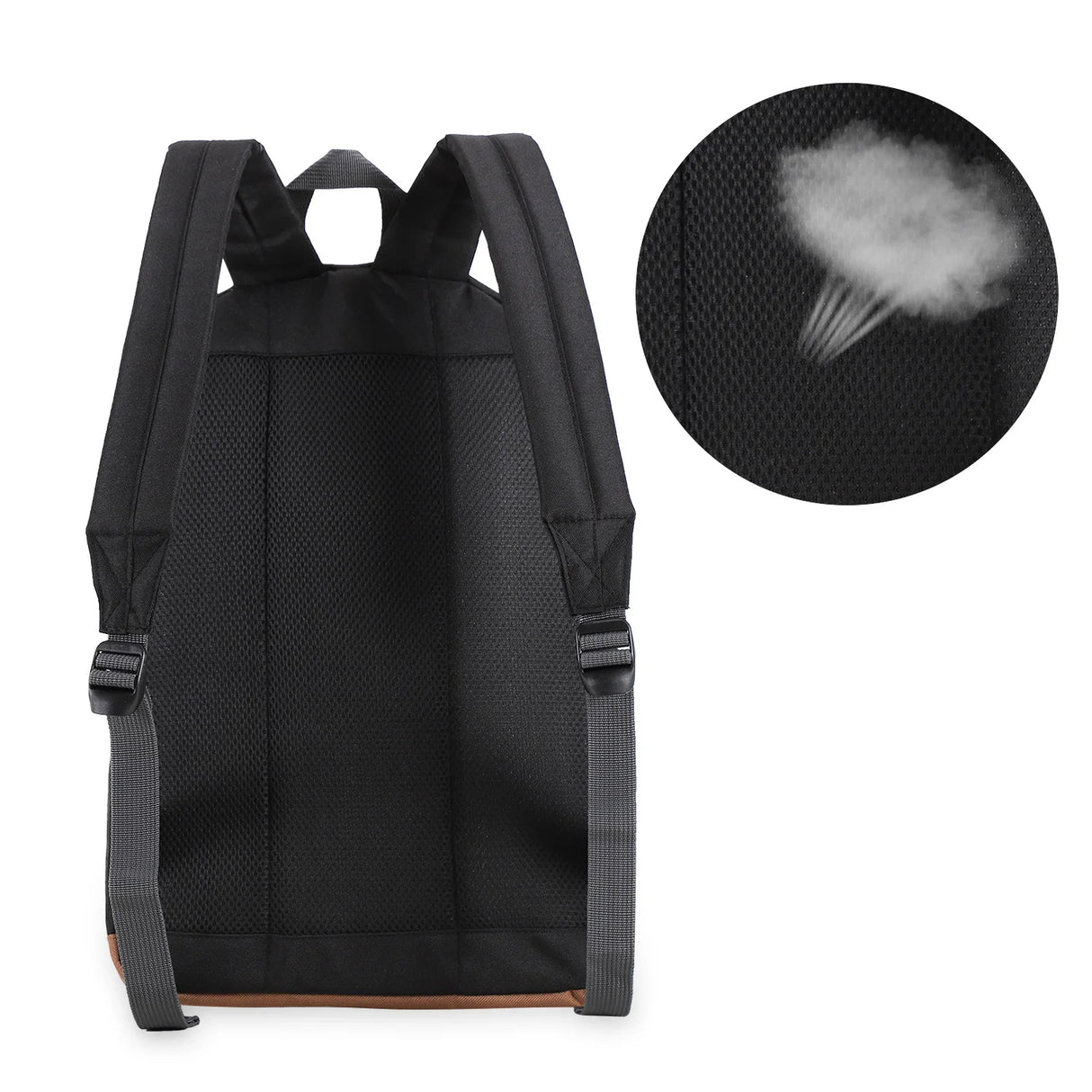 TINYAT 14 Inch Multi-Pocket Travel Backpack for Men Women, Waterproof School College Bag with Laptop Compartment, Outdoor Sport