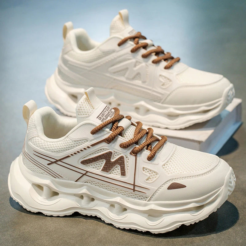 Running Shoes Men  Breathable Flat Comfortable Non-Slip Soft Platform Casual Sports Shoes Mesh Trendy Sneakers Man