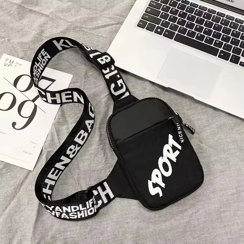Men's & Women's Shoulder Bag INS Trend Waterproof Small Backpack Mobile Phone Man's Messenger Bag Square Bag Crossbody Bags