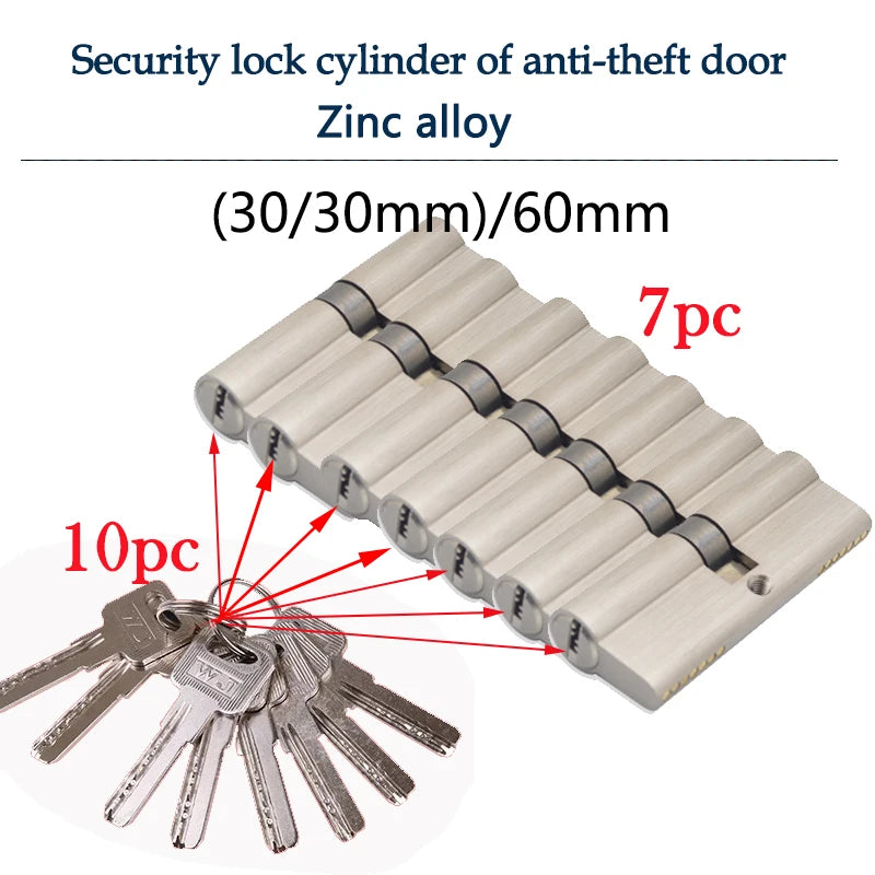 Smart lock door cylinder  locker cylinder door with master key Indoor entrance door lock 60mm 70mm 80mm me key Customize