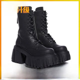 Women's  Boots High Heel Thi Bot ort Boot Fur Lined Leather Upper round Toe Zipper Closure Comfortable Fall Wint...