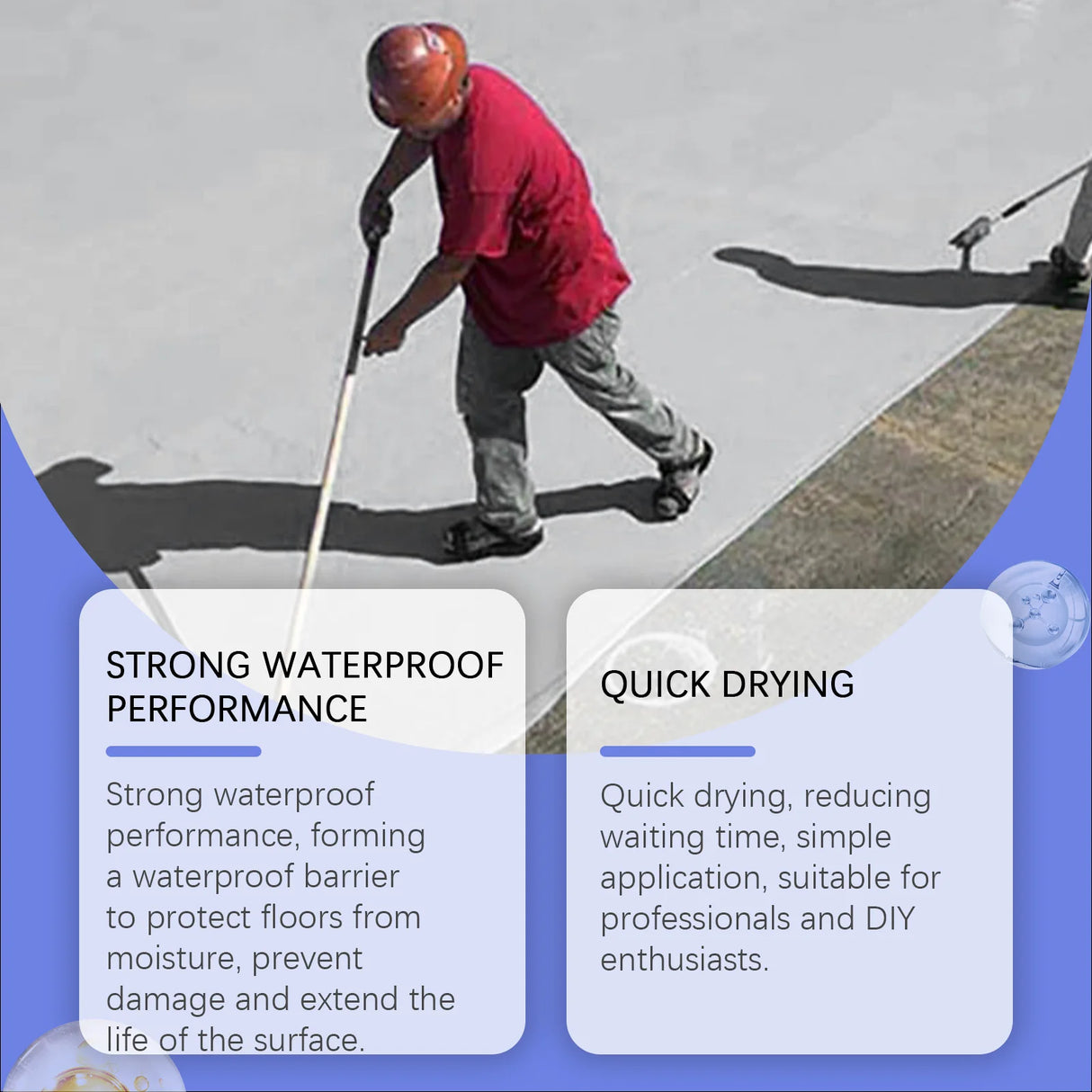 Water Based Waterproof Epoxy Floor Paint Protective Floor Paint Durable Long-Lastingwaterproof Attractive Small Package Size