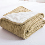 Cozy Cable Knit Throw Blanket Nordic Knitted Thread Blankets For Bed Sofa Cover Bedspread On The Bed Home Travel TV Nap Blanket