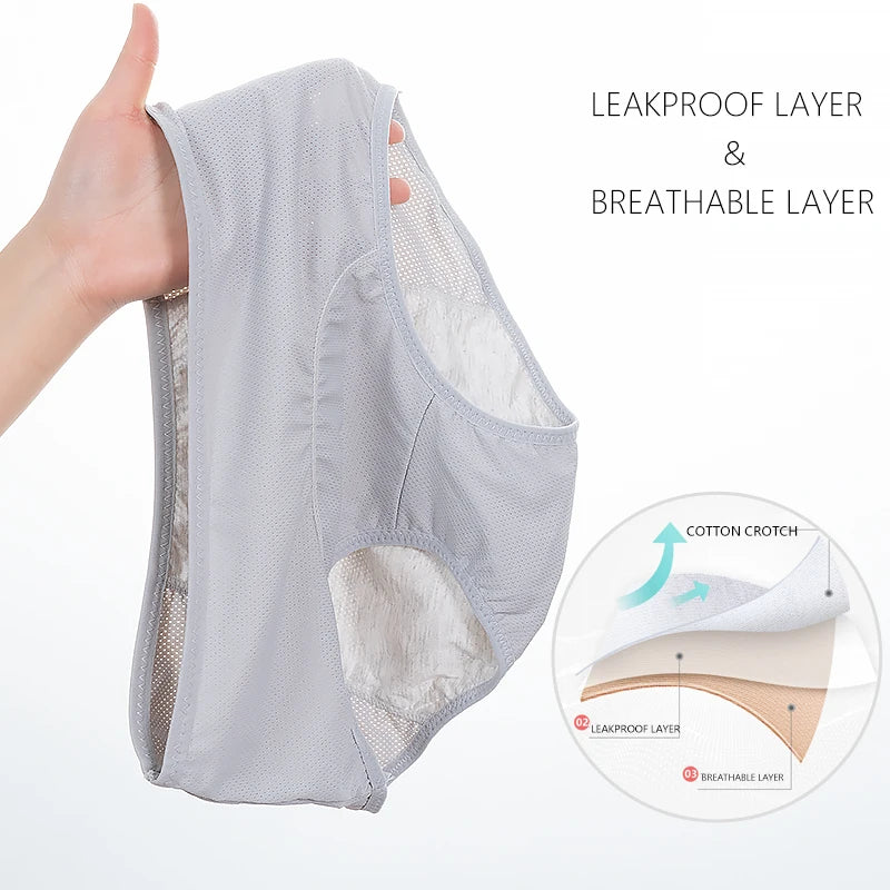 Panties for Menstruation Cotton Menstrual Panties High Waist Women Underpants Lingerie Plus Size Femme Culottes Menstruelles