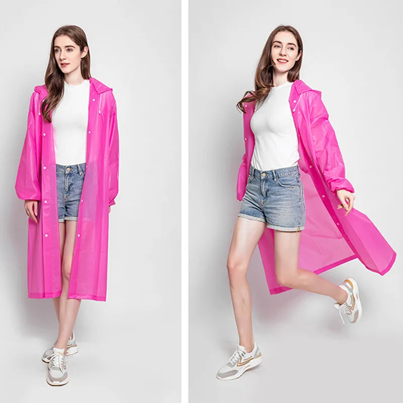 Raincoat Women Men Impermeable Thickened Waterproof Raincoat Tourism Outdoor Hiking Rain Poncho Raincoat Hooded Rain Coat
