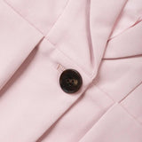 TWOTWINSTYLE Patchwork Button Slim Blazer For Women Notched Collar Long Sleeve Spliced Pockets Hollow Out Designer Coat Female