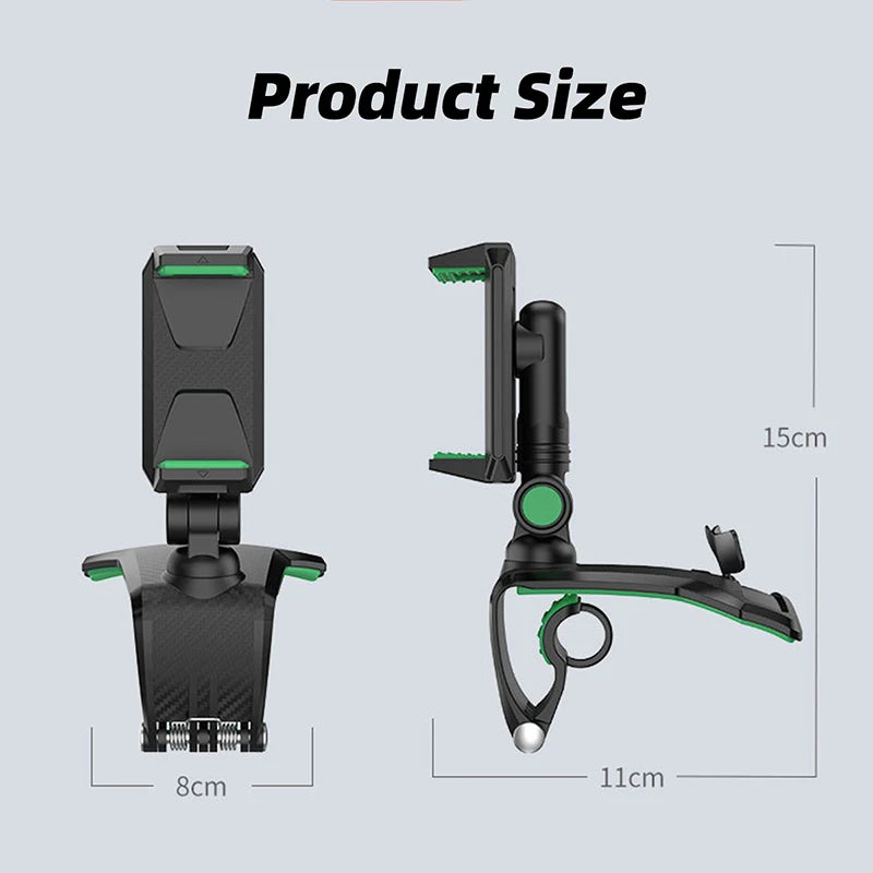Car Dashboard Cell Phone Holder 1260 Degree Rotatable Phone Number The Car Phone Holder For iPhone 13 Mobile Phone Stand Support
