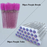 Reusable Eyelash Brush Tube Disposable Mascara Wands Replaceable Dust-proof Eye Lash Eyebrow Brush Tube for Eyelashes Extension