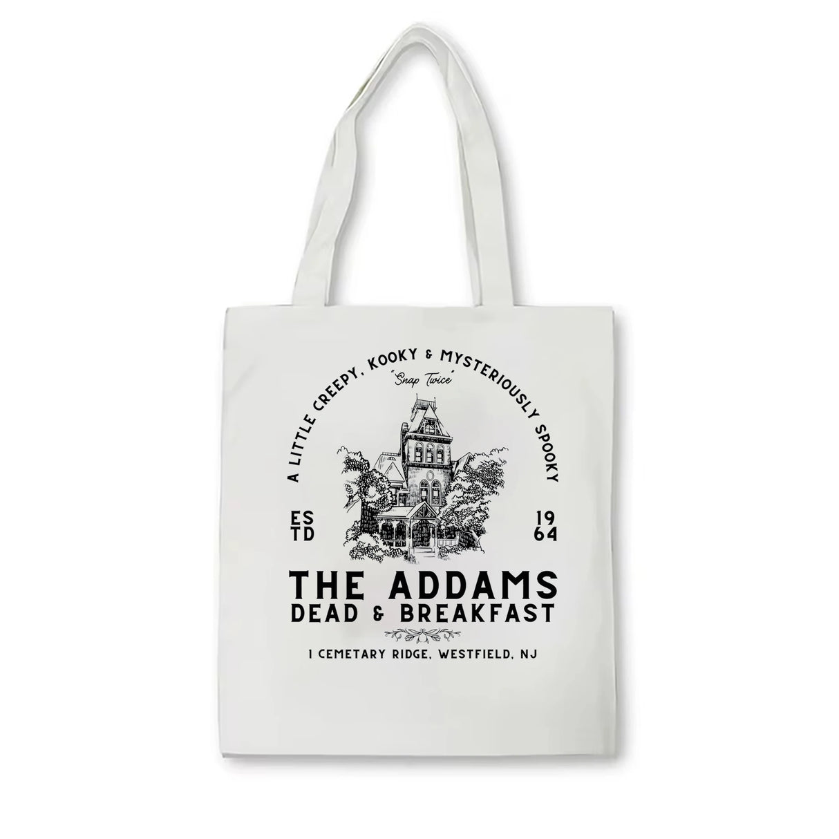 Addams Family Halloween horror tote bag Gothic women's Halloween party tote bag Addams Family tote bag Morticia Addams tote bag