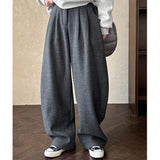 2024 Women Winter Autumn Thick Pants High Waist Wide Leg Warm Woolen Pants Fashion Clothes Vintage Pants Female Trousers