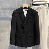 Double Breasted Man Suits And Blazers Oversize Coats Jacket For Men Plus Big Size Brown Premium Simple Classic New In 2024