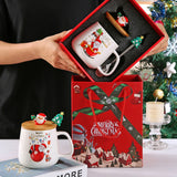 Mug gift box ceramic mug Christmas gift Ceramic mug mug with lid with spoon set cup cup cup Coffee cup Christmas