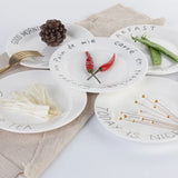 4pcs, ceramic 6-inch breakfast plates, appetizer plates, sandwiches, bread, dessert fruit salad plates, Nordic style ceramics