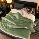Wool Throw Blanket Keep Warm Winter Bed Blankets Camping Double Bed Cover Bedspread on The Bed  Soft Breathable Cozy Cover Solid