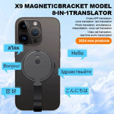 AI Translator Magnetic Bracket 138 Languages Smart Translator Simultaneous Interpretation Voice Call Text Photo Video Translator
