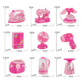 Coffee Machine Household Appliances Toys Toaster Blender Cooking Pretend Play Set Sweeper Vacuum Cleaner Kitchen Toys