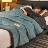 Wool Throw Blanket Keep Warm Winter Bed Blankets Camping Double Bed Cover Bedspread on The Bed  Soft Breathable Cozy Cover Solid