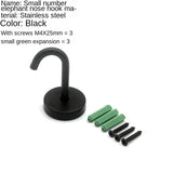 Black Stainless Steel Wall Hook Heavy Duty Fixed Pad Eye Plate Deck Door Buckle U/J-Shaped Heavy Duty Ceiling Mount Hanger