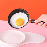 12cm Mini Non-stick Pan with Anti-stick Coating Long Handle Fry Egg Pan Lightweight Professional Omelette Pot Kids Toy