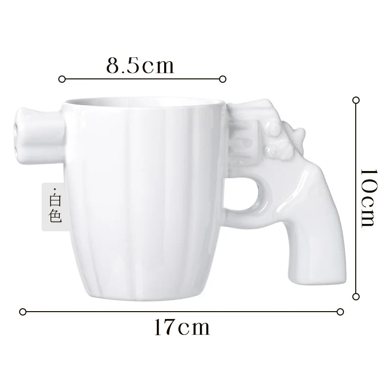 ceramic gun mug cup pistol gun handle mug cup sheriff mug