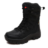 Winter Warm Plush Fur Snow Boots Waterproof Men's Boots Outdoor Non-slip Work Boots Combat Desert Boots Motorcycle Boots
