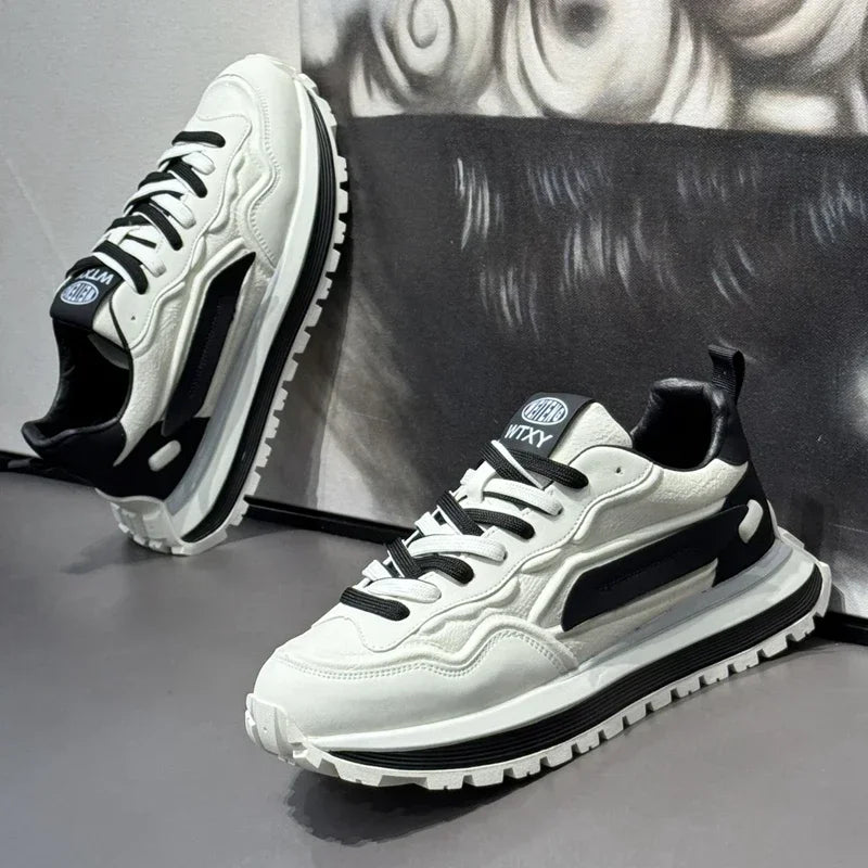 Men's Sneakers Shoes for Men Platform Sports Shoes Sports and Leisure Casual Sneaker Non-slip Fashion Wear-resistant Loafers
