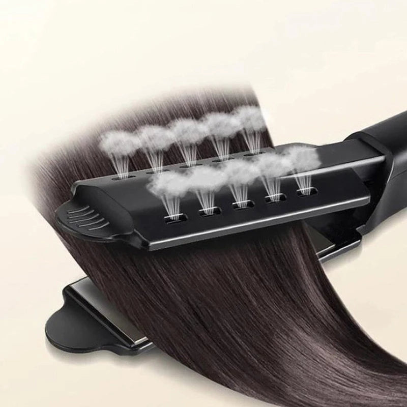 Professional Hair Straightener Four-Gear Temperature Adjustment Ceramic Tourmaline Ionic Steam Hair Straightener For Widen Panel
