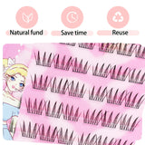Self-Adhesive Lash Clusters Kit No Glue Individual Lashes Soft Idol False Eyelashes for Natural Volume Reusable Makeup Essential