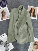 Blazer for Women 2025 Spring Autumn New Elegant Long Sleeve Office Blazer Coats Korean Fashion Casual Loose Appear Thin Blazers