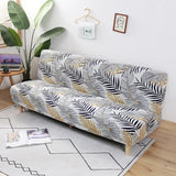 [Stretch Sofa Bed Cover] Spring/Summer Milk Silk Fabric Living Room Armless Folding Sofa Sofa Cover puf grande y esponjoso