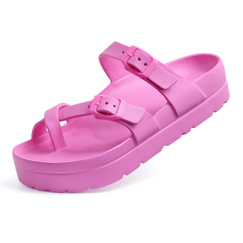 KIDMI New Fashion Women Sandals Comfortable Women's Slippers High Quality EVA Women Flip-flops Nonslip Soft Integrated Slippers