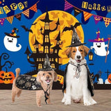 Cool Pumpkin Pet Halloween Costumes Cape Adjustable Bat Cats Cosplay Clothes Soft Black Halloween Dog Cloak Hat Cats
