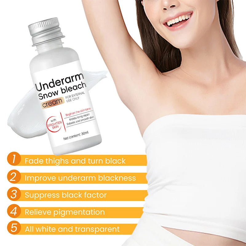 Private Parts Underarm Whitening Cream Bleaching Serum Whiten Butt Knee Brighten Inner Thigh Intimate Parts Dark Remove Melanin