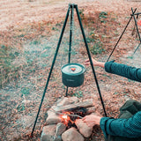 Outdoor Large Bonfire Tripod, Camping Picnic Campfire Cooking Pot, Portable Hanging Triangle Stand Rack