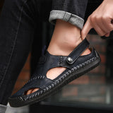 Summer Men's Sandals Men Leather Sandals Classic Roman Sandals Slipper Soft Outdoor Sneakers Beach Rubber Men Trekking Sandals