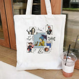 Coraline Movie Tote Bag Halloween Canvas Bag Horror Movie Fantasy Shoulder Bag Film Tote Bag Coraline Cartoon Character Tote Bag