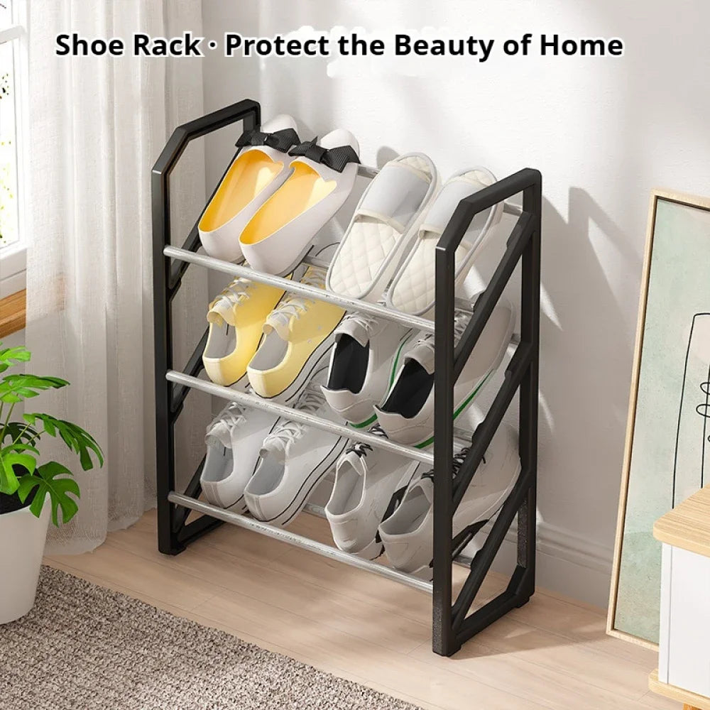 Easy To Assemble Shoes Racks Simple Shoe Rack Hallway Shoe Rack Trapezoidal Living Room Space Saving Shoes Shelf Room Balcony