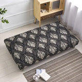 [Stretch Sofa Bed Cover] Spring/Summer Milk Silk Fabric Living Room Armless Folding Sofa Sofa Cover puf grande y esponjoso