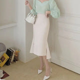Skirts for Women Black with Slit Irregular High Waist Woman Skirt Cheap Summer 2025 Luxury Elegant Modest Trend Clothing V Chic