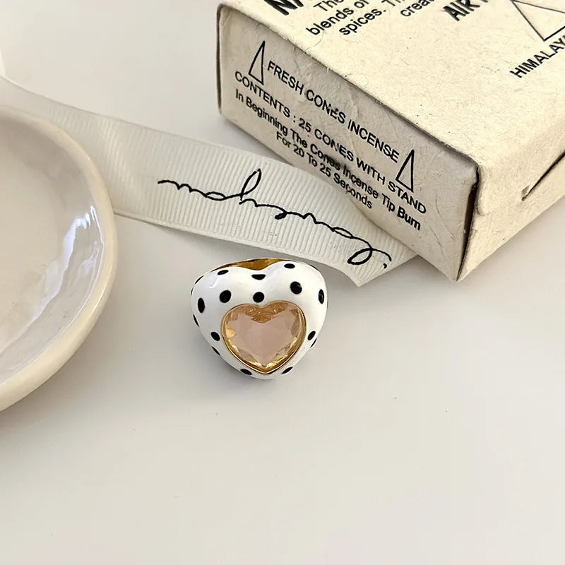 Cows Embedded Crystal Ring for Women Fashion Korean