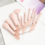 New Mini Makeup Brush Set 10PCS Eyeshadow Loose Powder Brush Travel Portable Soft Hair Makeup Tools
