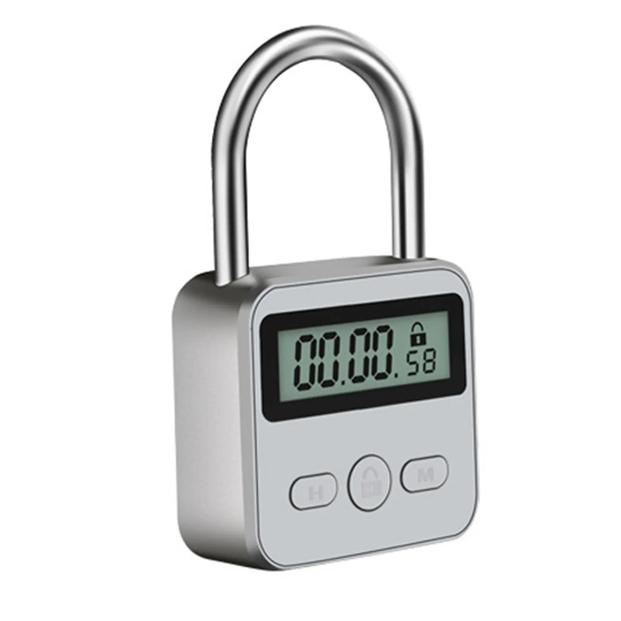 Smart Time Lock LCD Display Time Lock Multifunction Travel Electronic Timer, Waterproof USB Rechargeable Temporary Timer Padlock
