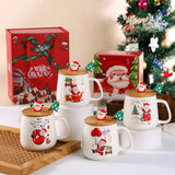 Mug gift box ceramic mug Christmas gift Ceramic mug mug with lid with spoon set cup cup cup Coffee cup Christmas