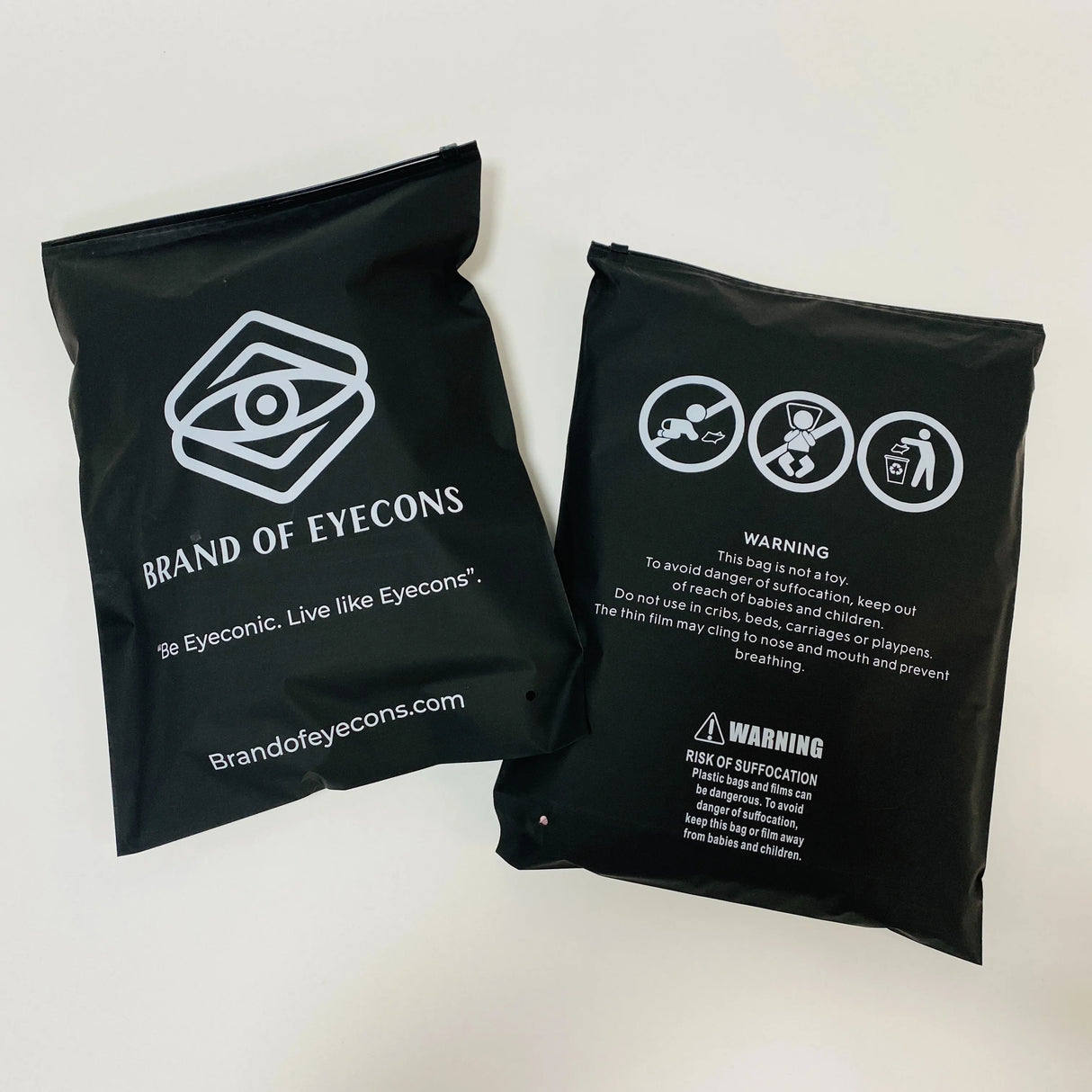 Zipper Lock Bag for Clothing Packaging, Black Zipper Bag, Customized Logo, High Quality, Low MOQ, Wholesale Boutique