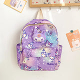 Sanrio Hello Kitty Kuromi Cinnamoroll New Fashion Children's School Bag Cute Large Capacity Kids Backpack College Bag