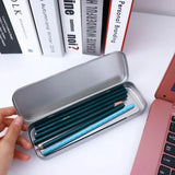 School Supplies For Kids Pen Box Silver Student Metal Pencil Storage Box Pencil Case Pencil Box Stationery Box