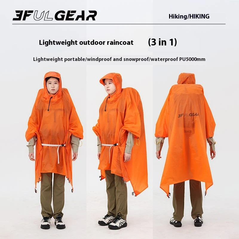 3F Ul GEAR Three In One Professional Mountaineering And Hiking Raincoat  About 200g Wear Upgrade Lightweight And Portable Brim